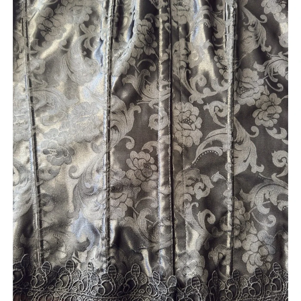 Vtg Y2k Corset Bustier Black Lingerie Lace Vamp Goth Romantic Steampunk Halter‎